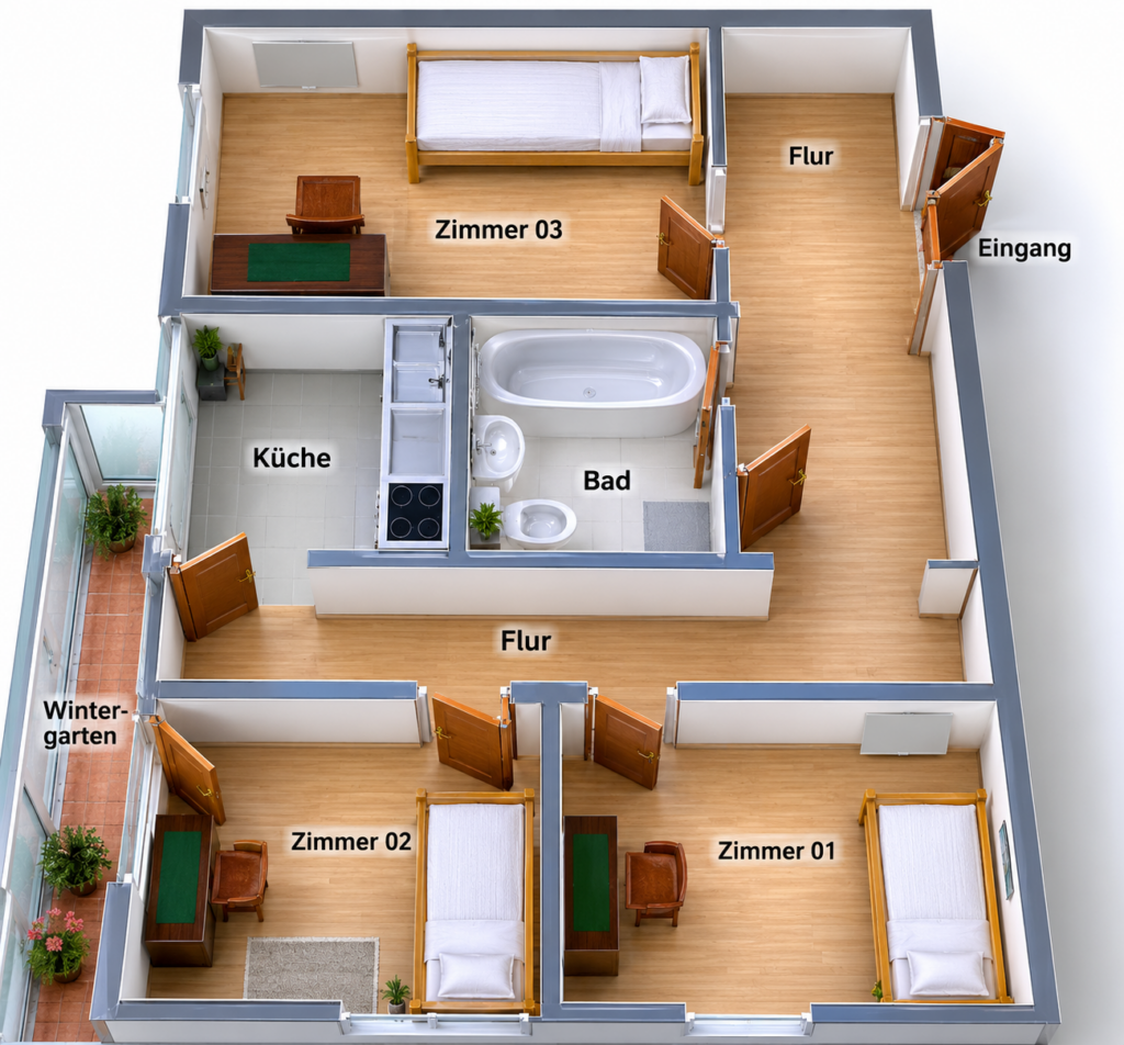 Friends Room for 2 - Stubenrauchstraße, 12487 Berlin I 176-01/02