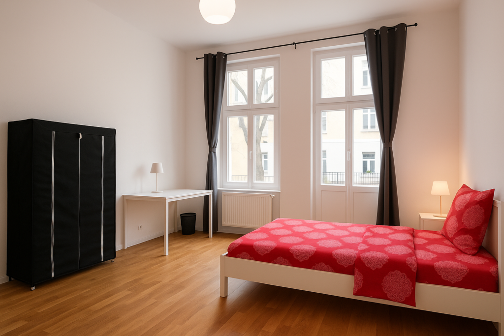 🌍Spacious Private Room in Berlin-Neukölln I 166-01