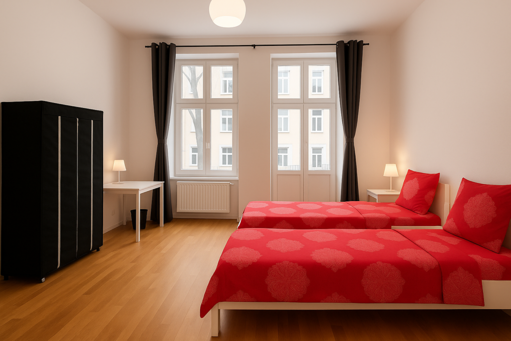 🌍Spacious Private Room in Berlin-Neukölln I 166-01