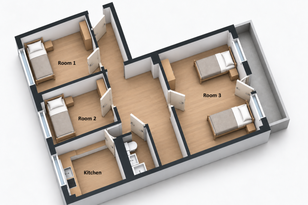Private Room – Kursdorfer Weg, 04205 Leipzig | LZ201-02