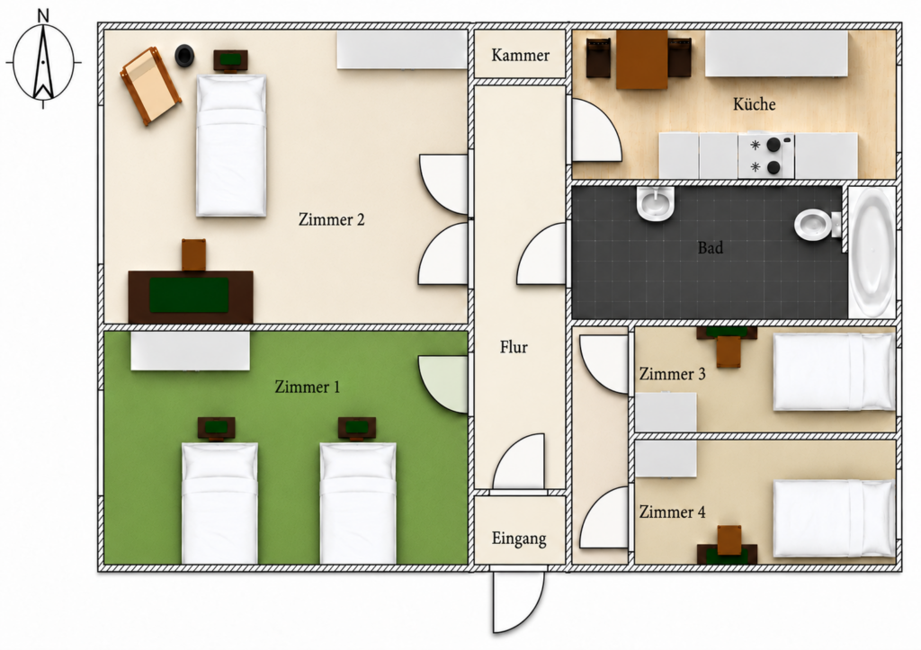 Friends Room for 2 - Thulestraße, 13189 Berlin I 32-01/01